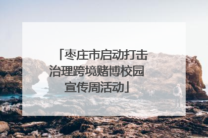 枣庄市启动打击治理跨境赌博校园宣传周活动