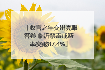 收官之年交出亮眼答卷 临沂禁毒戒断率突破87.4%