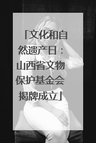文化和自然遗产日：山西省文物保护基金会揭牌成立
