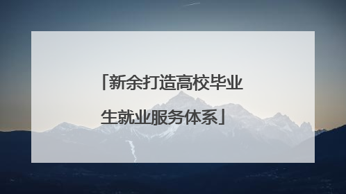 新余打造高校毕业生就业服务体系