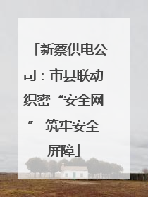 新蔡供电公司：市县联动织密“安全网” 筑牢安全屏障