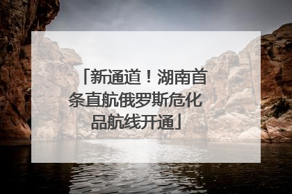 新通道！湖南首条直航俄罗斯危化品航线开通