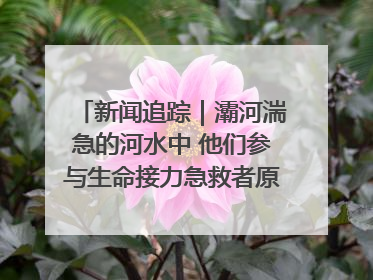 新闻追踪｜灞河湍急的河水中 他们参与生命接力急救者原来是省人民医院00后男护士