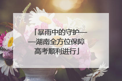 暴雨中的守护——湖南全方位保障高考顺利进行