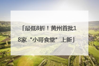 最低8折！黄州首批18家“小哥食堂”上新
