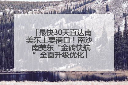 最快30天直达南美东主要港口！南沙-南美东“金砖快航”全面升级优化
