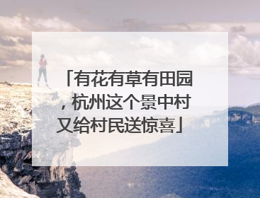 有花有草有田园，杭州这个景中村又给村民送惊喜