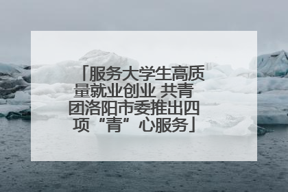 服务大学生高质量就业创业 共青团洛阳市委推出四项“青”心服务