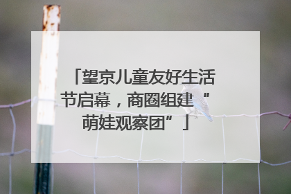 望京儿童友好生活节启幕，商圈组建“萌娃观察团”