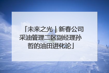 未来之光｜新春公司采油管理二区副经理孙哲的油田进化论