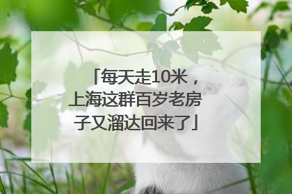 每天走10米，上海这群百岁老房子又溜达回来了