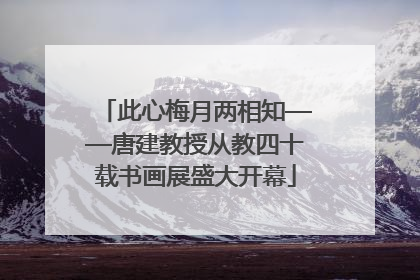 此心梅月两相知——唐建教授从教四十载书画展盛大开幕