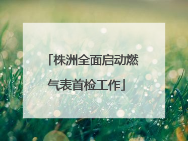 株洲全面启动燃气表首检工作