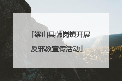 梁山县韩岗镇开展反邪教宣传活动