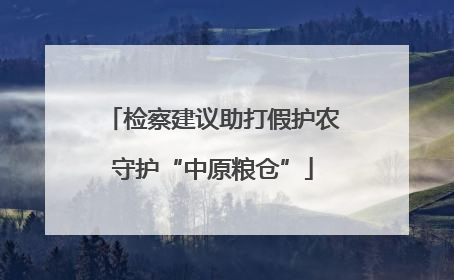 检察建议助打假护农守护“中原粮仓”