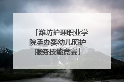 潍坊护理职业学院承办婴幼儿照护服务技能竞赛