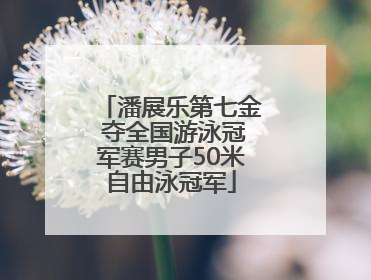 潘展乐第七金 夺全国游泳冠军赛男子50米自由泳冠军