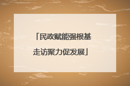 民政赋能强根基 走访聚力促发展