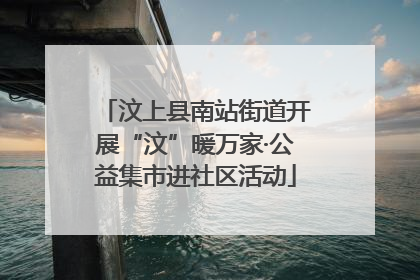 汶上县南站街道开展“汶”暖万家·公益集市进社区活动