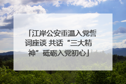 江岸公安重温入党誓词座谈 共话“三大精神”砥砺入党初心