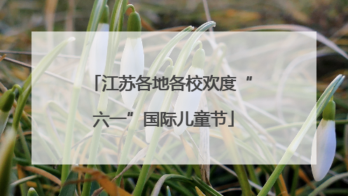 江苏各地各校欢度“六一”国际儿童节