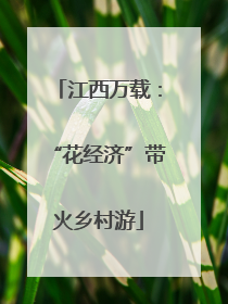 江西万载：“花经济”带火乡村游