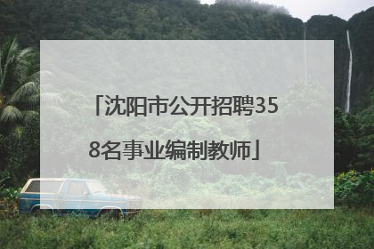 沈阳市公开招聘358名事业编制教师