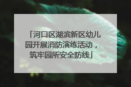 河口区湖滨新区幼儿园开展消防演练活动，筑牢园所安全防线