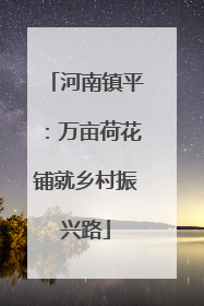 河南镇平：万亩荷花铺就乡村振兴路