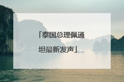 泰国总理佩通坦最新发声