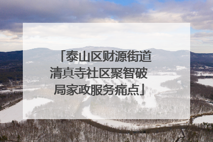 泰山区财源街道清真寺社区聚智破局家政服务痛点