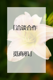 洽谈合作觅商机