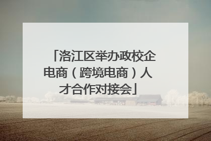 洛江区举办政校企电商（跨境电商）人才合作对接会