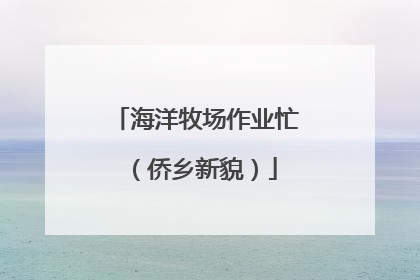 海洋牧场作业忙（侨乡新貌）
