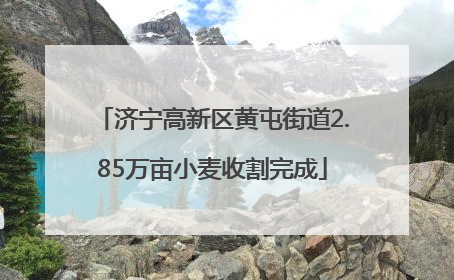 济宁高新区黄屯街道2.85万亩小麦收割完成
