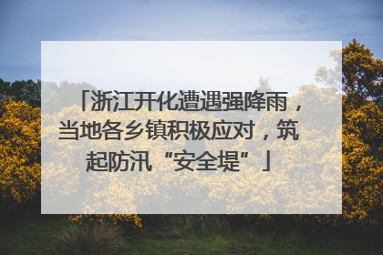 浙江开化遭遇强降雨，当地各乡镇积极应对，筑起防汛“安全堤”