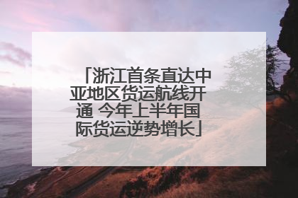 浙江首条直达中亚地区货运航线开通 今年上半年国际货运逆势增长