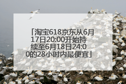 淘宝618京东从6月17日20:00开始持续至6月18日24:00的28小时内最便宜