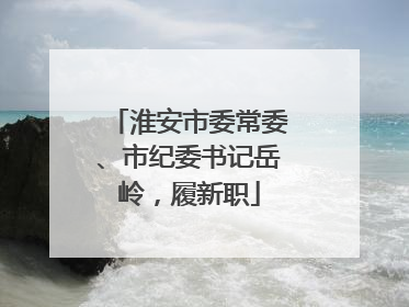 淮安市委常委、市纪委书记岳岭，履新职
