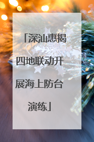 深汕惠揭四地联动开展海上防台演练