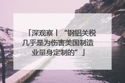 深观察丨“钢铝关税几乎是为伤害美国制造业量身定制的”