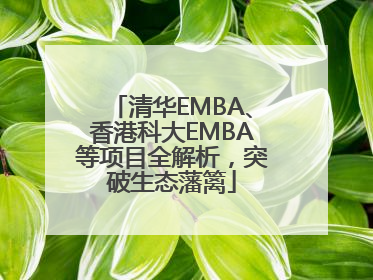 清华EMBA、香港科大EMBA等项目全解析，突破生态藩篱