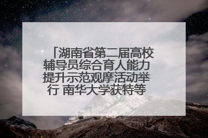 湖南省第二届高校辅导员综合育人能力提升示范观摩活动举行 南华大学获特等奖和一等奖