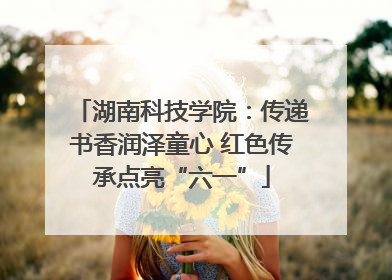 湖南科技学院：传递书香润泽童心 红色传承点亮“六一”