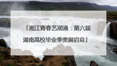 湘江青春艺潮涌：第六届湖南高校毕业季美展启幕
