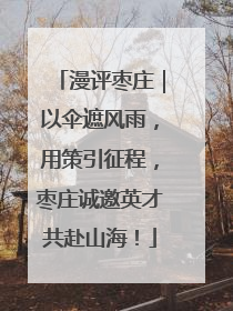 漫评枣庄｜以伞遮风雨，用策引征程，枣庄诚邀英才共赴山海！