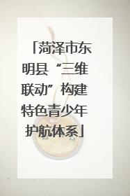 菏泽市东明县“三维联动”构建特色青少年护航体系