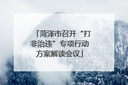 菏泽市召开“打非治违”专项行动方案解读会议