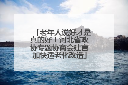 老年人说好才是真的好！河北省政协专题协商会建言加快适老化改造
