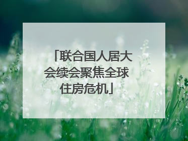 联合国人居大会续会聚焦全球住房危机